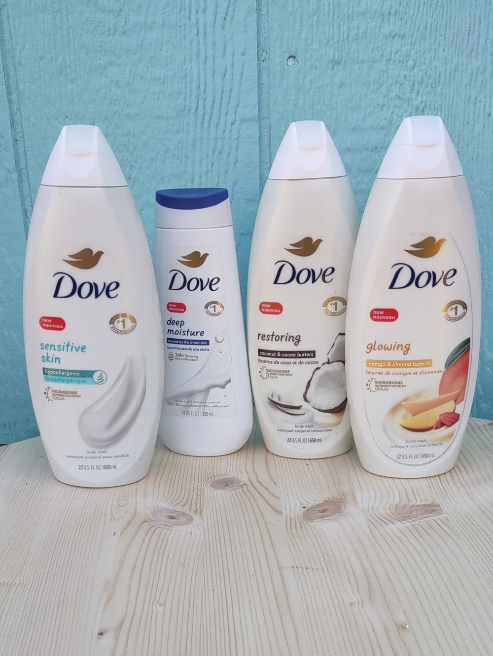 Dagne Dover Dove Body Wash Set - White with Blue Cap